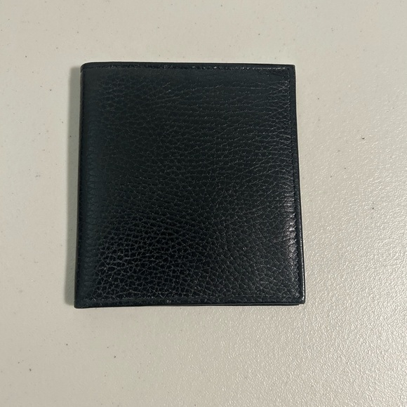 Prince Gardner Genuine Lambskin Leather Fold Wallet Black Pebbled - Picture 1 of 6
